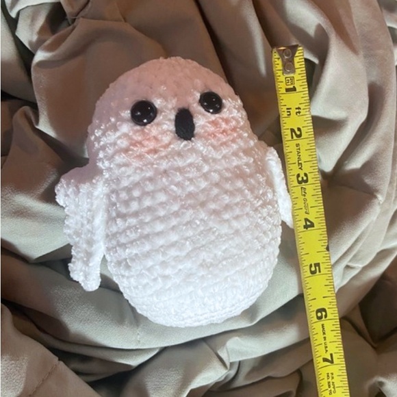 Plush Hedwig Handmade Harry Potter Soft Snowy White Owl Hogwarts Stuffed Animal - Picture 4 of 5